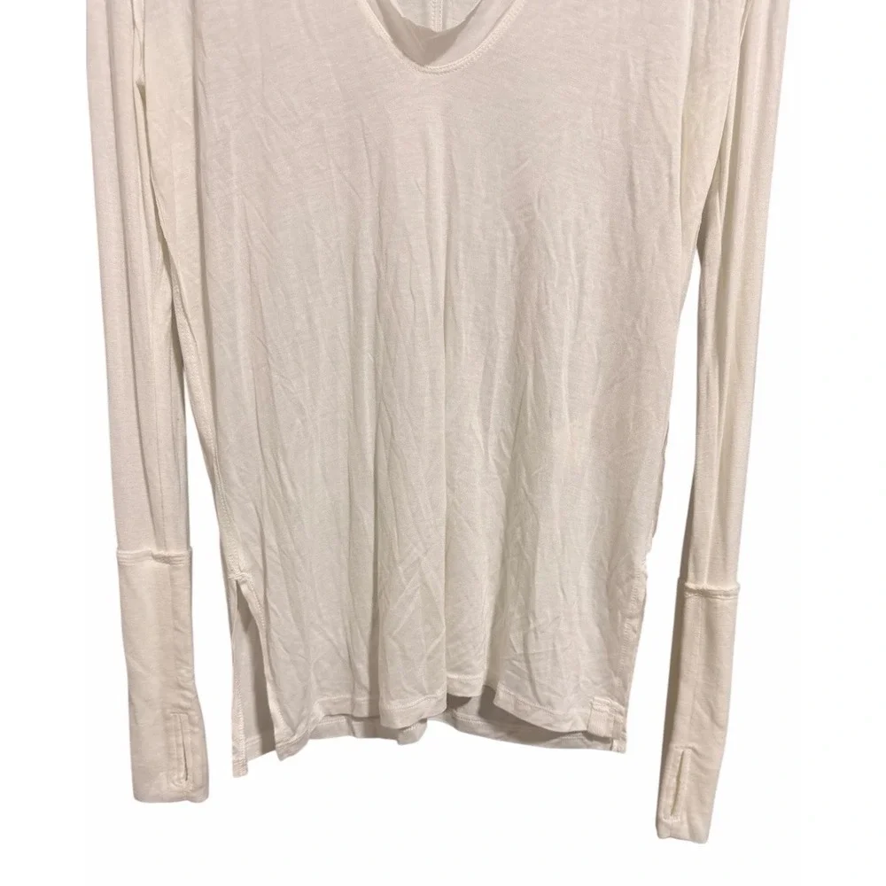 Free People We the Free Fresh & Clean Long Sleeve Top Ivory‎ Women's Size Small
